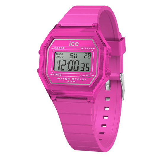 Ice Watch Ice Digit Retro - Neon Roze - Transparante Meisjes Pink Horloge 022887 - Image 1