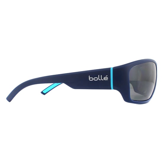 Bolle Rectangle Mens Matte Navy Petrol HD Polarized TNS Gun Sunglasses