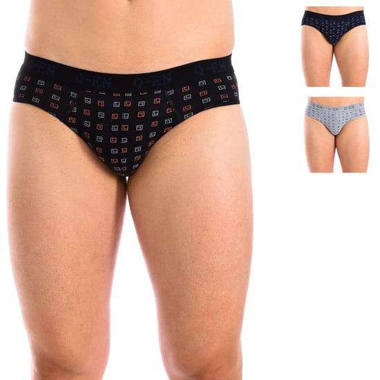 Pack-3 Q-EN Slips printed breathable fabric 504 men