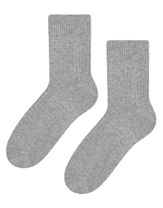 Steven - 1 Paar Dames Wol Jurk Sokken - Thermische Gebreide Sokken voor Winter - Grijs - Image 1