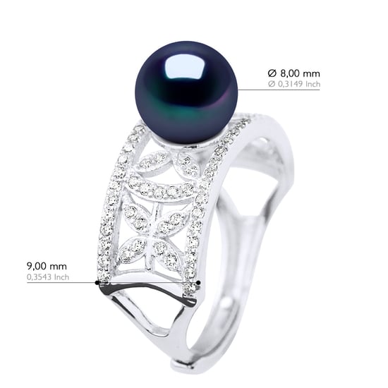 Ring Sieraden - Echte Gecultiveerde Zoetwaterparel Rond 8-9 mm - Image 2