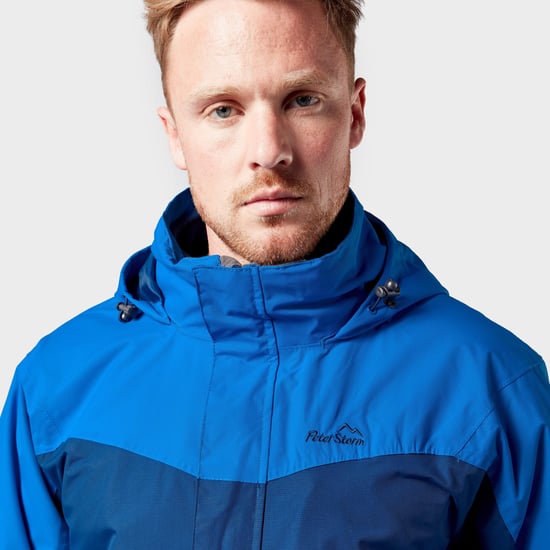 Peter Storm Men's Lakeside 3 in 1 Waterproof Jacket with Rollaway Hood, Hiking Raincoat