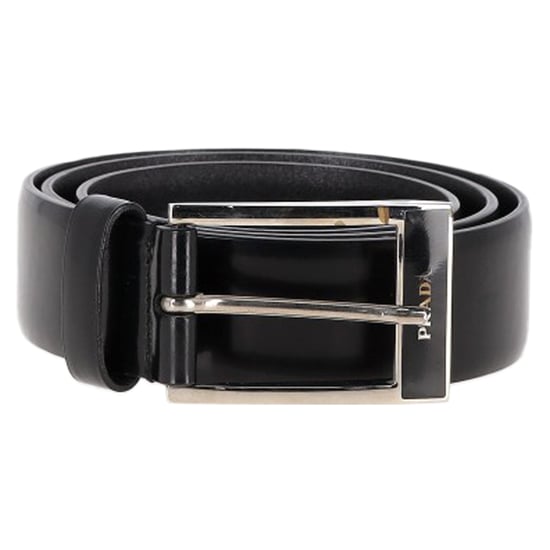 Prada Logo Buckled Belt in Black Leather - Image 1