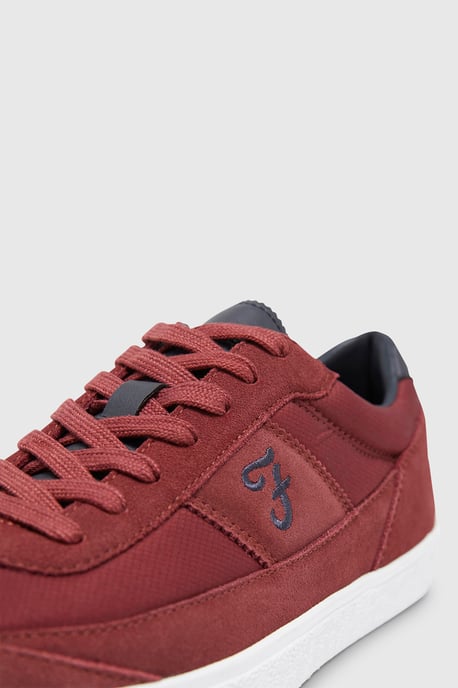 Farah Red 'Stanton' Casual Lace Up Trainers