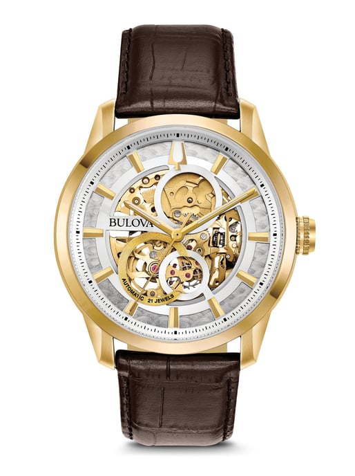 Bulova Automatisch / Wilton Heren Bruine Horloge 97A138 - Image 1