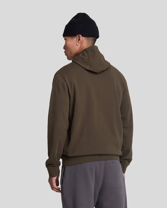 Lyle & Scott hybride olijfgroene hoodie met rits - Image 3