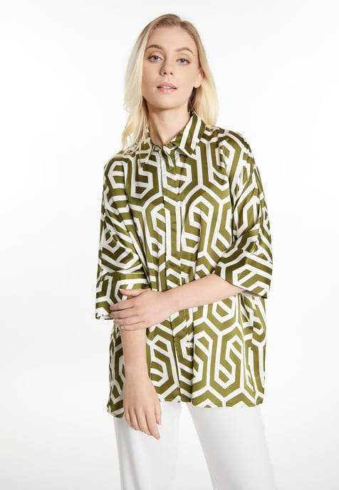 Dreimaster overhemdblouse Dames Gebroken wit olijf - Image 3