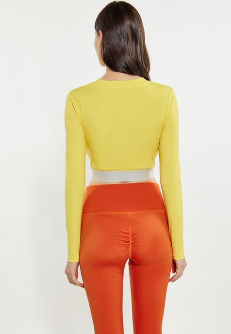 Mymo Longsleeve Dames geel - Image 4