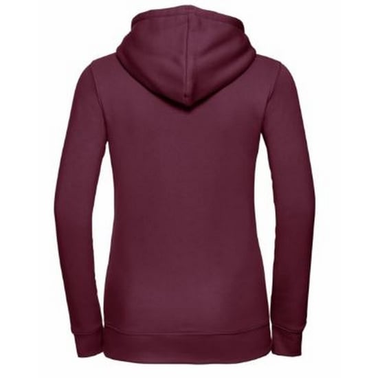 Russell Dames Premium Authentieke Hoodie (3-Lagen Stof) (Bourgondië) - Image 2