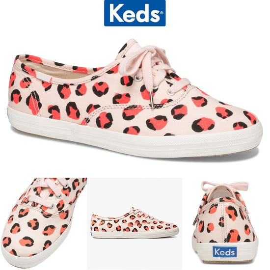Keds Champion Women Leopard Rubber Outsole Pink/Coral Canvas Shoes