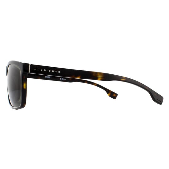 Hugo Boss Rectangle Mens Dark Havana Green Sunglasses