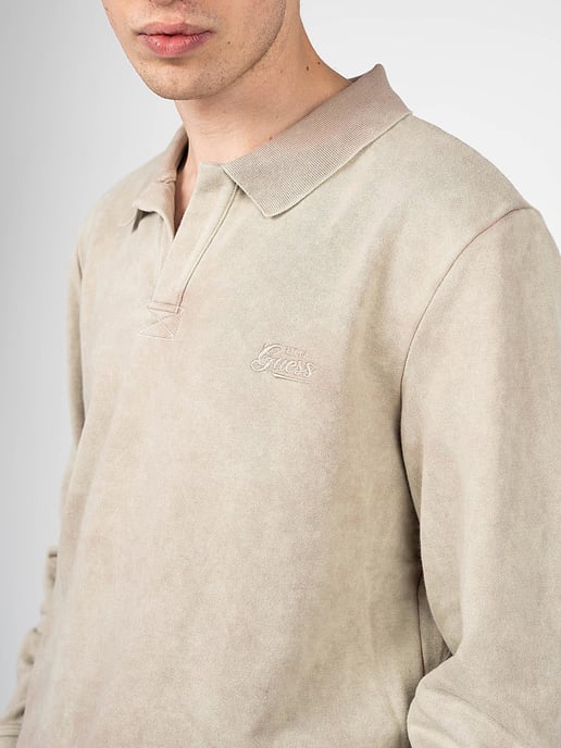 Guess blouse Polo Collar Mannen beige - Image 5