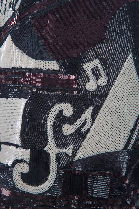 Dolce & Gabbana Heren Trui met witte Jazz Gitaar met Pailletten - Image 4