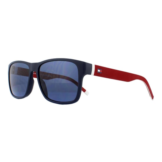 Tommy Hilfiger Rectangle Mens Black Red White Blue Avio Sunglasses