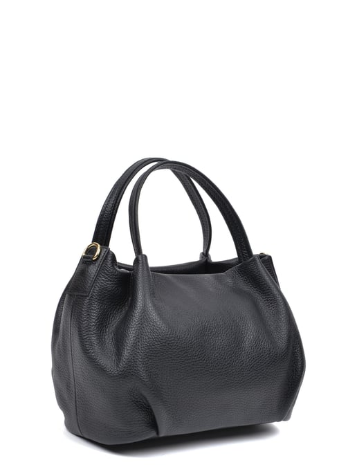 Anna Luchini SS22 AL 1437 Zwart Rundleer Tas - Image 4