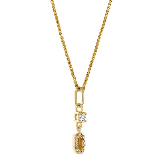 Orphelia 'Lily' Dames 925 Sterling Zilver Hanger met Ketting - Goud ZH-7582/G - Image 2