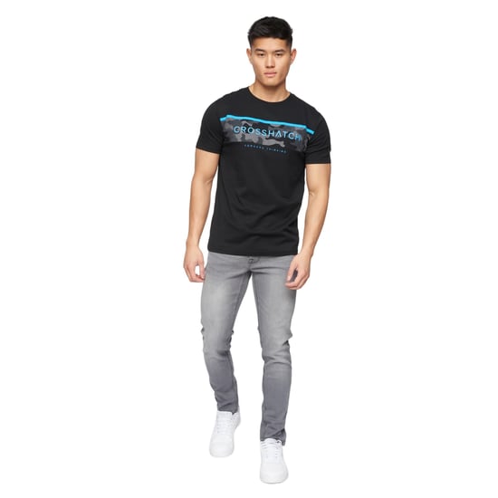 Crosshatch Heren Buraca Slim Jeans (Grijs wasgoed) - Image 3