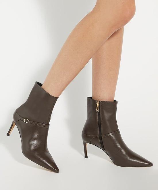 Dune Ladies Olene - Heeled Leather Ankle Boots