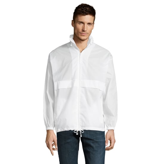 SOLS Unisex Surf Windbreaker Lichtgewicht Jasje (Wit) - Image 3