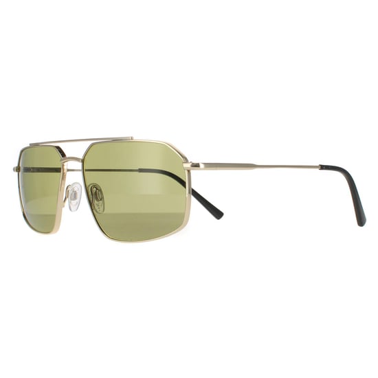 Serengeti Aviator Mens Shiny Light Gold  Mineral Green 555nm Wayne