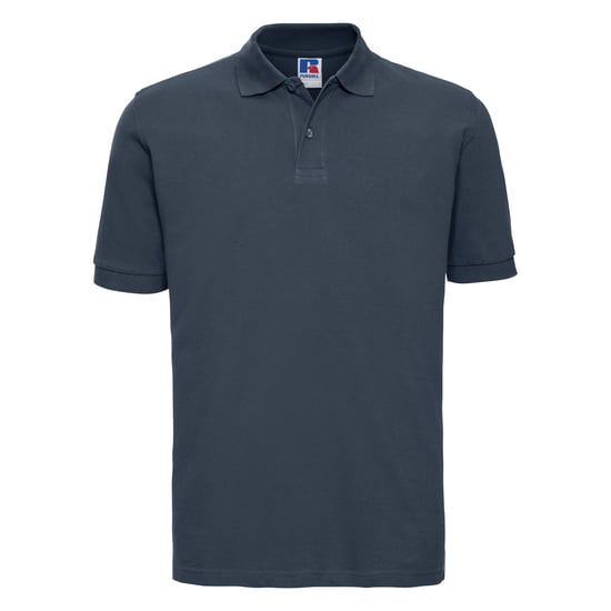 Russell Heren 100% Katoenen Korte Mouw Poloshirt (Franse marine) - Image 1