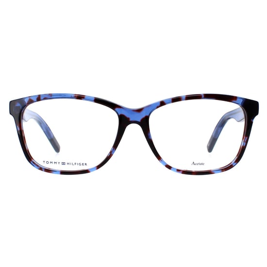 Tommy Hilfiger Rectangle Womens Blue Tortoise Glasses