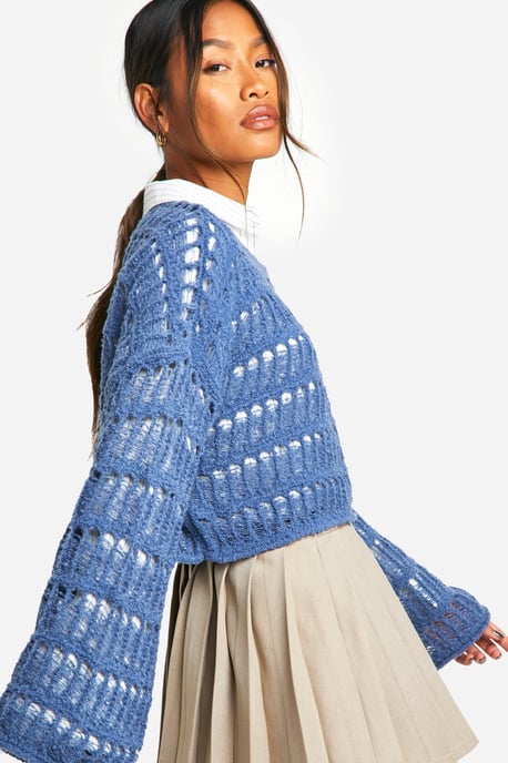 Ladder Crochet Crop Jumper - Image 4