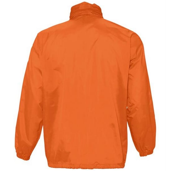 SOLS Unisex Surf Windbreaker Lightweight Jacket (Orange)