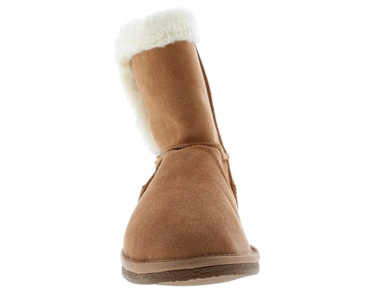 Hush Puppies Womens Slippers Booties Ashleigh Leather Slip On tan