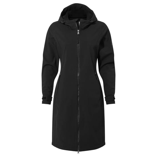 Enya Womens Softshell Long Jacket Black