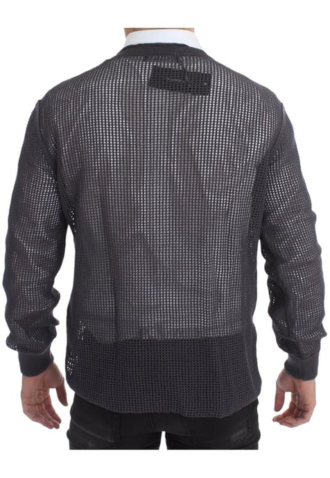 Dolce & Gabbana Heren Paarse Catwalk Netz Trui Netted Sweater - Image 3