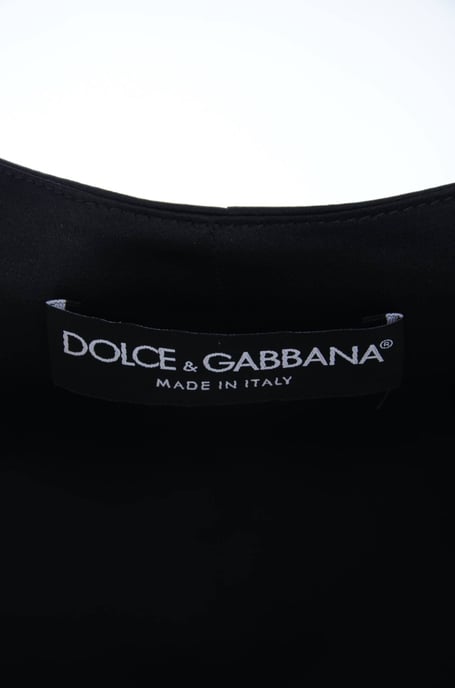 Dolce & Gabbana Vrouwen Zilver Brokaat Mouwloze Metallic Top - Image 4