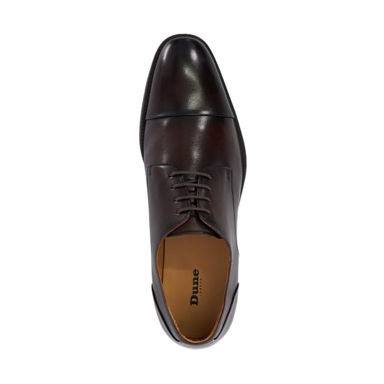 Dune Suffix Lederen Heren Bruine Veterschoenen - Image 4