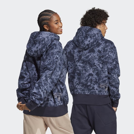 Men's adidas Hooded Long Sleeve Regular Fit Sweatshirt in Silvio/Legink - Image 2