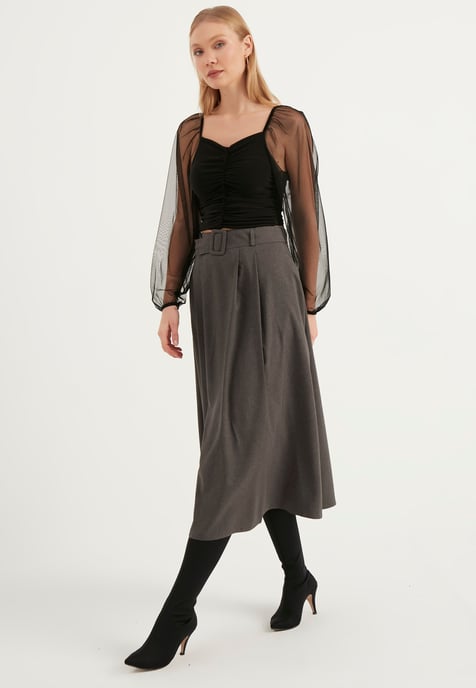 Belt Gedetailleerde Pocket Rok - Image 4