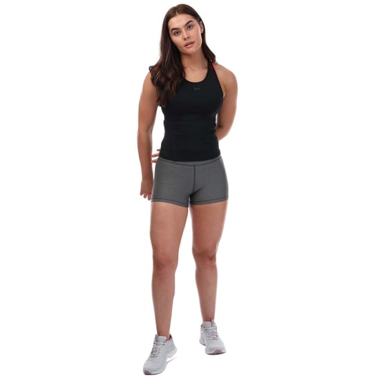 Women's Under Armour HeatGear Mid Rise Shorts in Grey