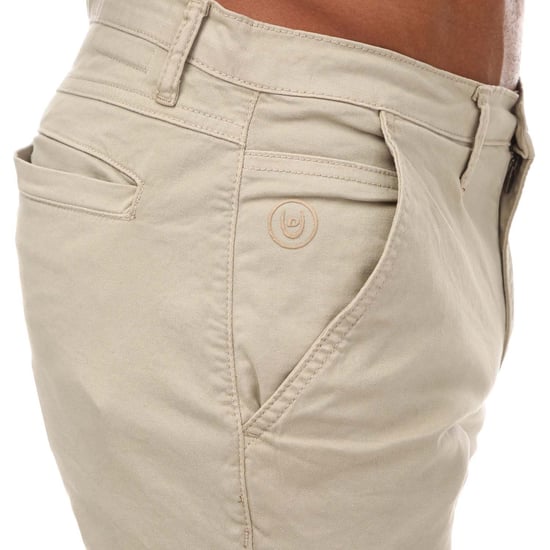 Men's Duck and Cover Moreshore Chino Shorts in Stone - Image 3