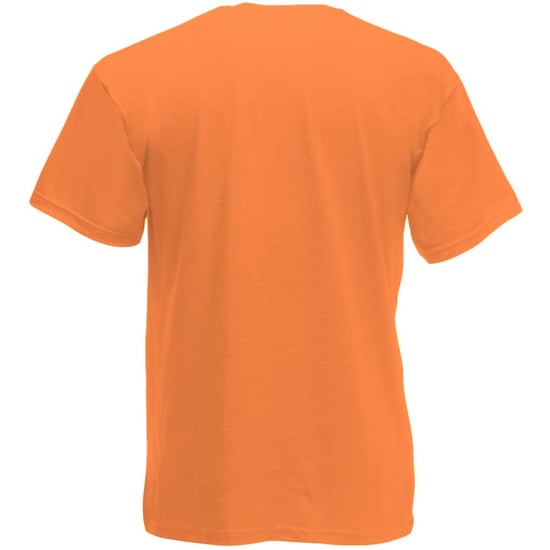 Fruit Of The Loom Heren Valuegewicht V-hals, T-shirt met korte mouwen. (Oranje) - Image 2