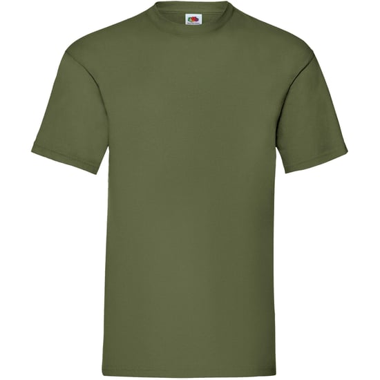Fruit Of The Loom Heren Crew Neck Korte Mouw T-shirt-Olijf (5 Pack) - Image 3