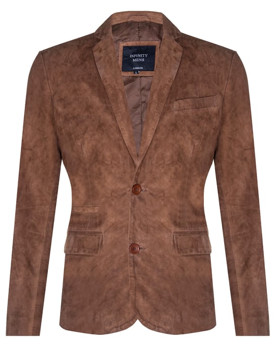 Blazer suède jas Zachte Italiaanse leren jas - Image 1