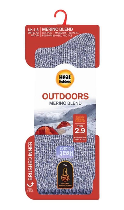 Dikke thermo sokken van merinowol voor dames - Lila - Image 2