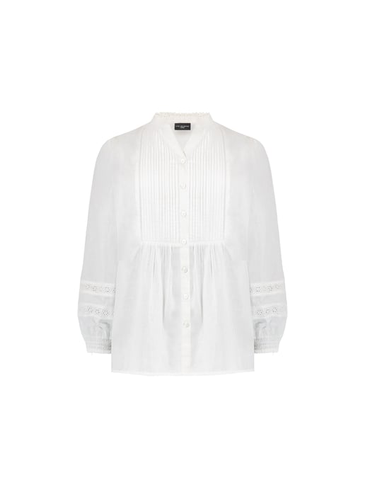 White Pintuck Blouse