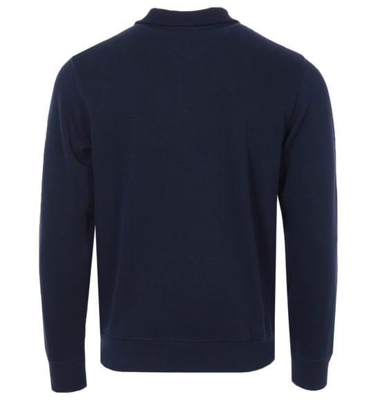 Lacoste katoenen sweatshirt met rits en opstaande kraag voor heren, marineblauw - Image 2