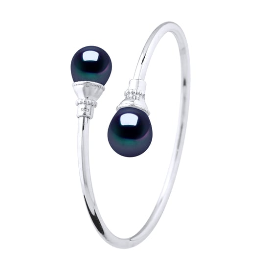 YOU & ME Bracelet Freshwater Pearl 11-12 mm Black 925