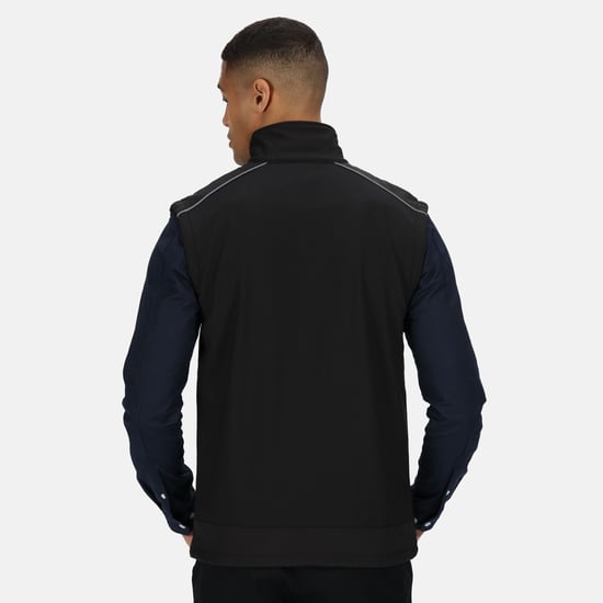 Regatta Grote Buitenshuis Heren Zandstorm Mouwloze Ritssluiting Bodywarmer (Zwart) - Image 3