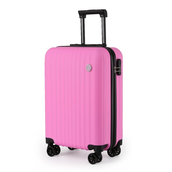 Hard Shell ABS Pink Suitcase 8 Wheel Travel Case Holiday Bags