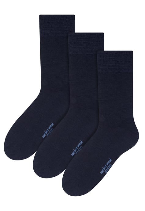 Steven - Heren 3 Paar Originele Merino Wollen Sokken | Lichtgewicht Boot Sokken - Marine - Image 1