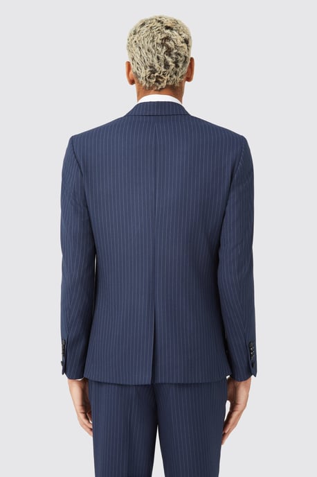 Milltown Slim Fit Double Breasted Navy Jacket TT x AM