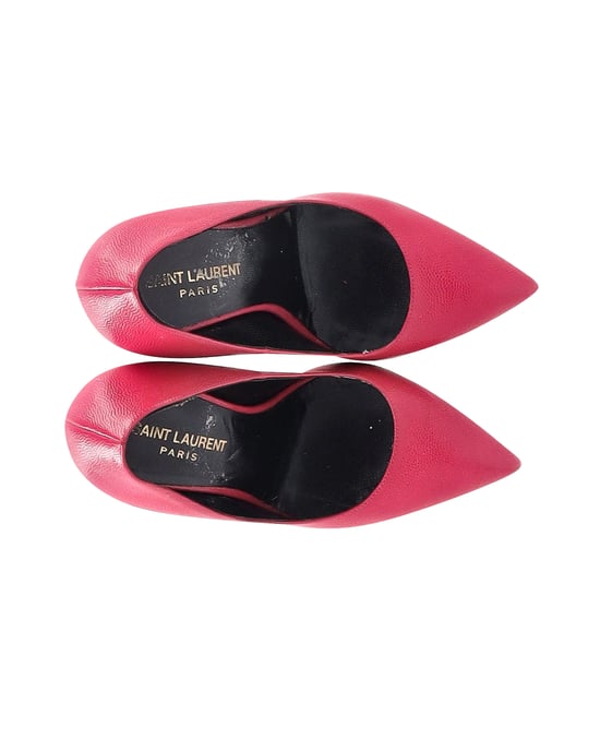Saint Laurent Plateau Pumps van Roze Leer - Image 6
