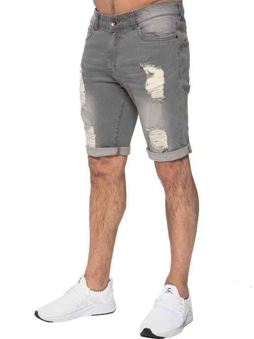 Heren Ripped Skinny Shorts - Image 2